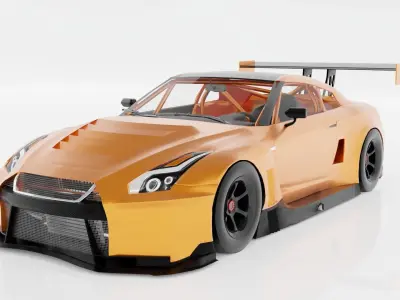 Japanese racing car 3D model