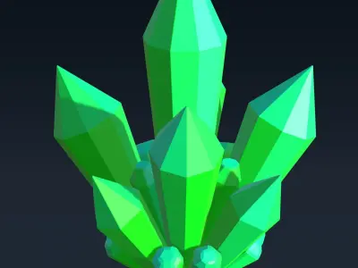Crystal Low-poly 3D model