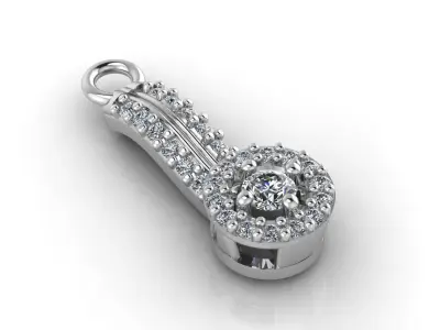 Mini Set Ring Pendant Earrings STL 3DM Womens Jewelry 3D print model