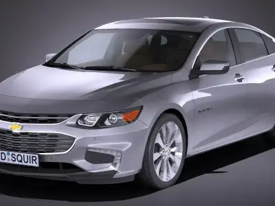 HQlowpoly Chevrolet Malibu 2017 Low-poly 3D model