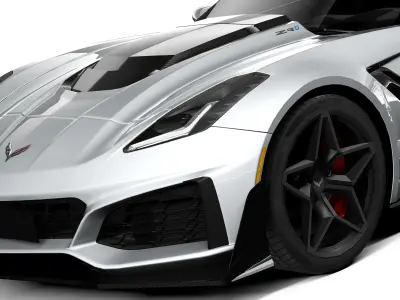Chevrolet Corvette ZR1 2019 LowPoly  3D model
