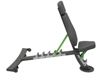 Gym Adjustable Bench 3D model