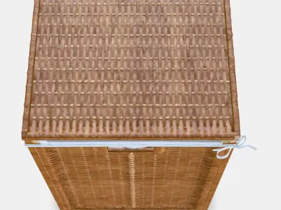 BRANAS Laundry basket with lining Low-poly 3D model