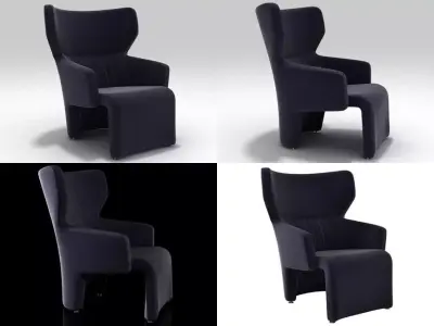 Marc Armchair High 3D model