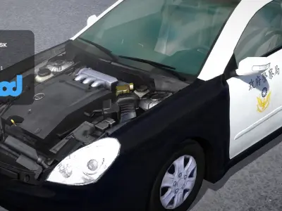 TW Police Car 001 3D model