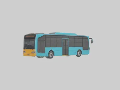 City Bus Model  Low-poly 3D model