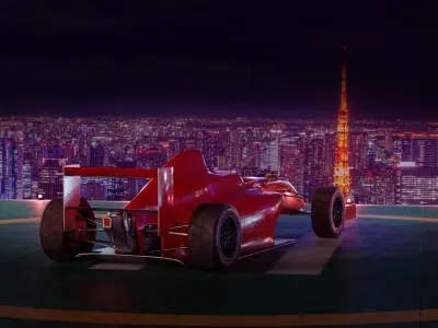 Formula 4 car 3D model