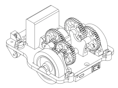 PochiBot - Line Follower Robot 3D print model
