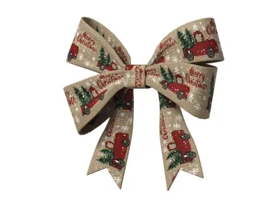 Christmas Bow Ribbon 86 Low-poly 3D model
