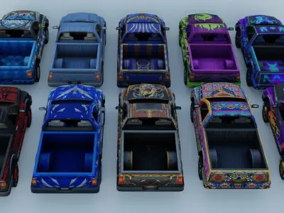 Vehicle car SUV 20x 3D model