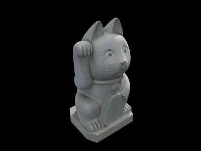 Anydrafts Cat 01 Low-poly 3D model