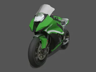 Sportbike7 Low-poly 3D model
