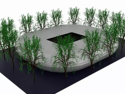Soccer Stadium Low-poly 3D model buy