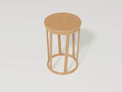 Bamboo high table  3D model