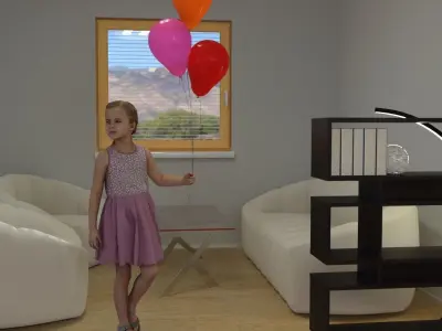 Reader and coffee nook in the Genboeck house  3D model