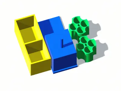 v 1 pen holder  Low-poly 3D model