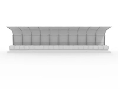 Soccer Bench 16 3D model