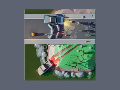 land 17A Low-poly 3D model