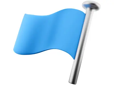 3d flag cartoon icon 3D model