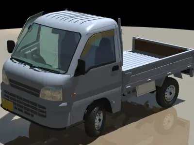 japanese low fuel consumption truck 3D model
