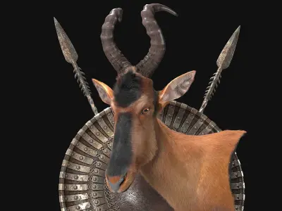 Hartebeest Trophy model 3D model