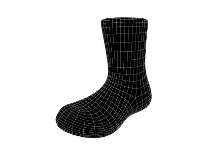 Sock Icon v2 005 Low-poly 3D model