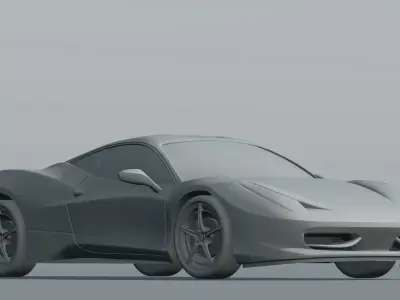 Ferrari 458 Italia 3d model Low-poly 3D model