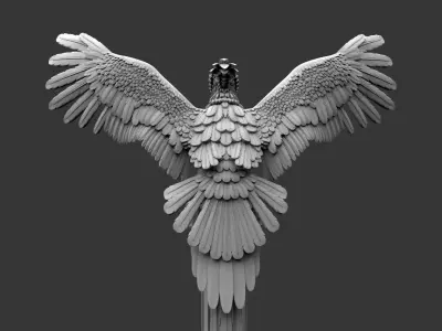 phoenix sculpture 3D print model