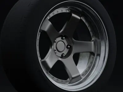 SSR Professor SP1 Aftermarket Wheel Low-poly 3D model