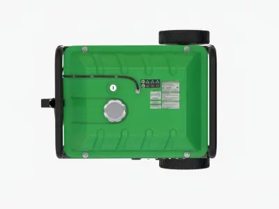 Realistic Low Poly Generator portable on wheels Low-poly 3D model