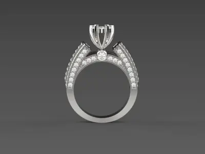 solitaire jewelry  ring  fr0005 3D print model