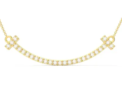 Model 512 Tiffany Smile Pendant Diamond Medium 3D print model