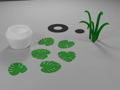 Monstera plant for 3Dprint 3D model