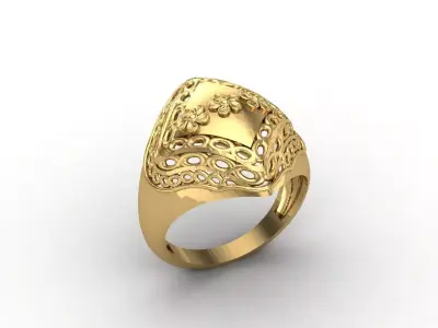 Plain Ring Women Ready STL 3DM Models Womens Rings 3D models 3D print model 76
