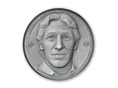 Raul Gonzalez Footballer Medallion 3D print model