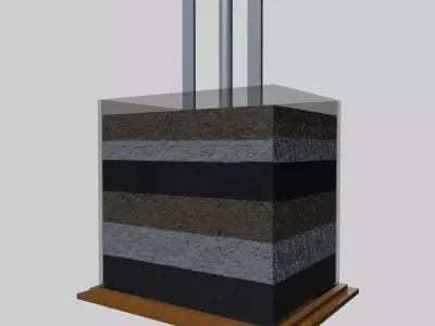 Plate Earth Electrode Low-poly 3D model