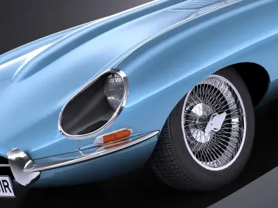 LowPoly Jaguar E-type 1962 Low-poly 3D model