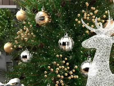 Christmas Interior Decoration 3D model