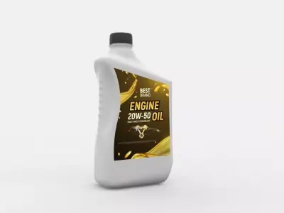 Engine Oil Bottle Low-poly 3D model