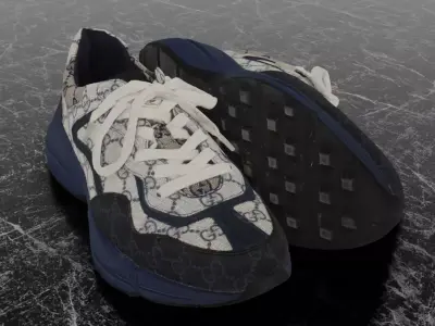 GUCCI RHYTON 3D SHOES Low-poly 3D model