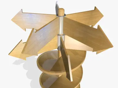 Modern Wooden Bookcase 3D model