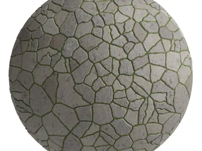 Grass Stone Materials6- By 3 color Pbr By Sbsar 4k Texture