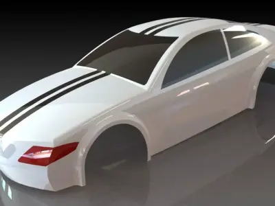 Simple Surface Car Concept 3D model