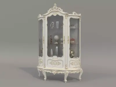 Classic Display Cabinet and Decoration 12 3D model