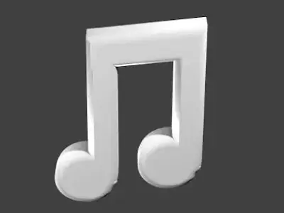 eighth notes in music Free 3D model