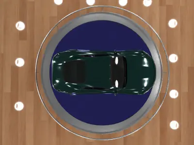 Green concept car 3D model