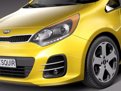 Kia Rio Hatchback 5-door 2016 3D model
