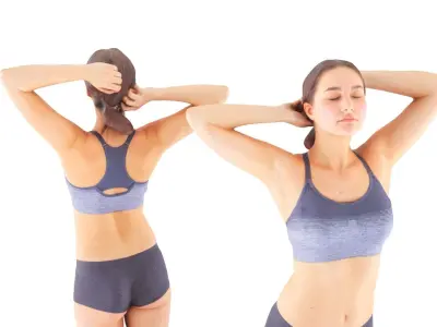 Female sport 22 Low-poly 3D model