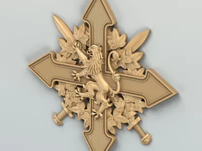 Coat of arms decorative 010 3D model