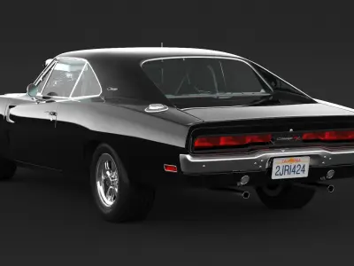 1970 Dodge Super Charger 3D model